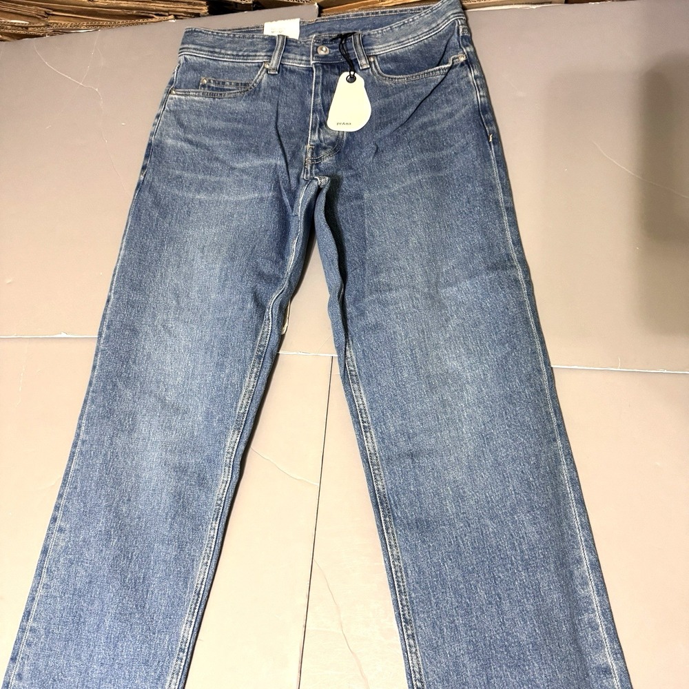 Prana Jeans Mens 30 32 30 30.5 Carlsbad 760 Denim Button Fly Sea Salt Blue New
